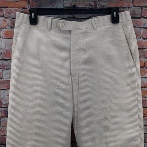 Alan Flusser Cotton Seersucker Pants 36 x 29